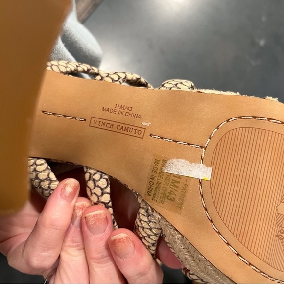 NWT Vince Camuto sz 11 Patrest jute platform heeled sandals - Picture 9 of 13